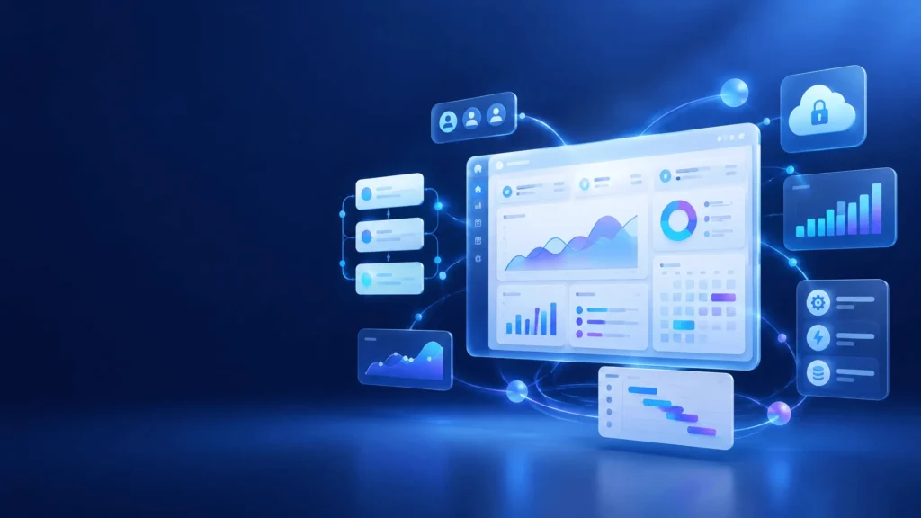 Custom business software dashboard Dubai