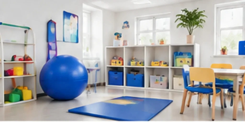Organized therapy center room for daily operations